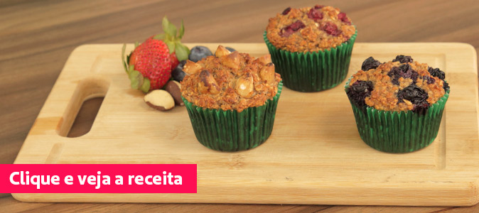 Receita muffin de aveia