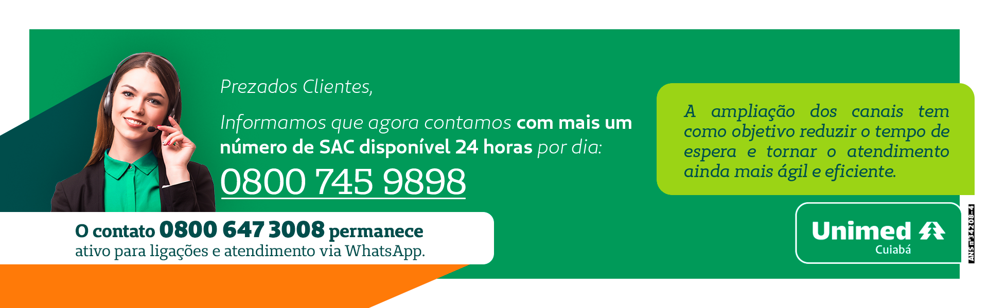 NOVO NÚMERO SAC
