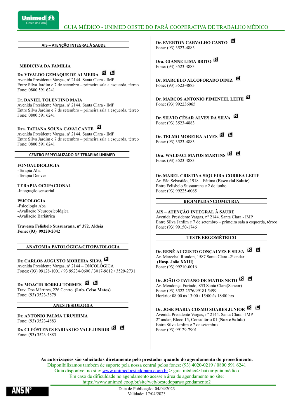 Calaméo - Guia Médico - Unimed 2014 15x21