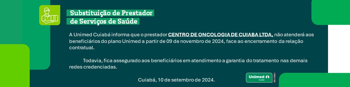 SUBSTITUIÇÃO DE REDE - CENTRO DE ONCOLOGIA