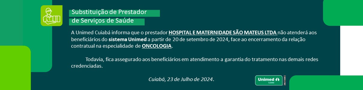 SUBSTITUIÇÃO DE REDE - ONCOLOGIA HOSPITAL SÃO MATEUS